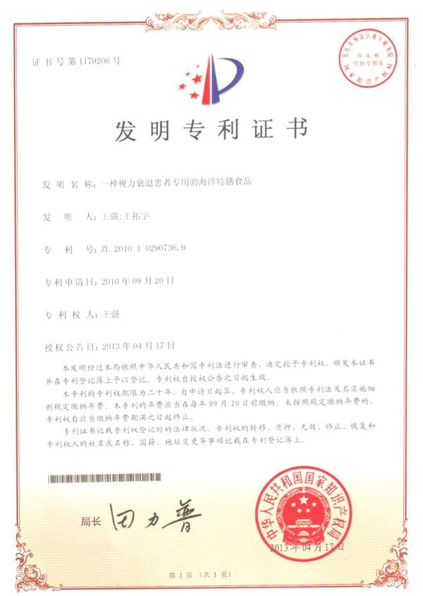 第十八项发明专利 广州蓝钥匙实力证明